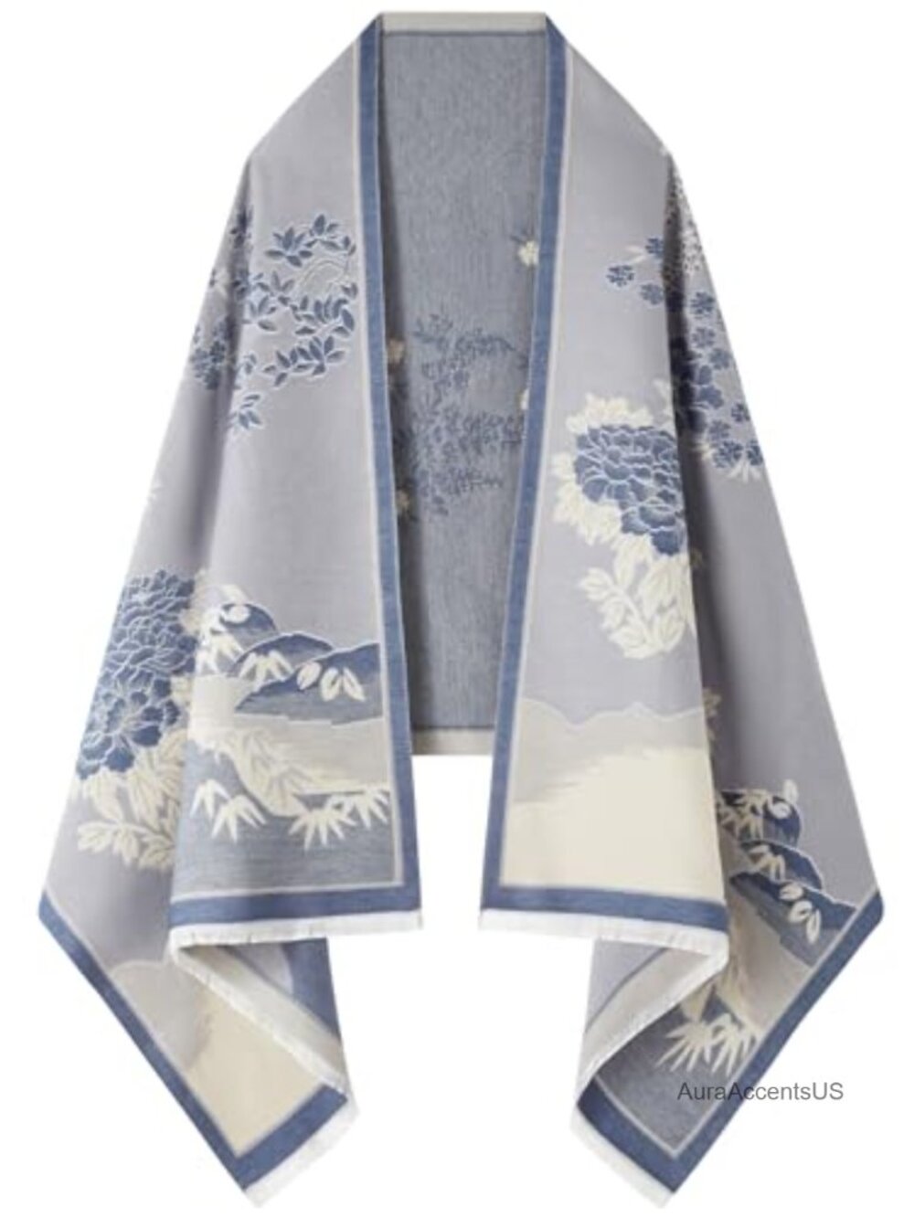 Reversible Pashmina Shawl Wrap Women 100% Acrylic 70x180cm